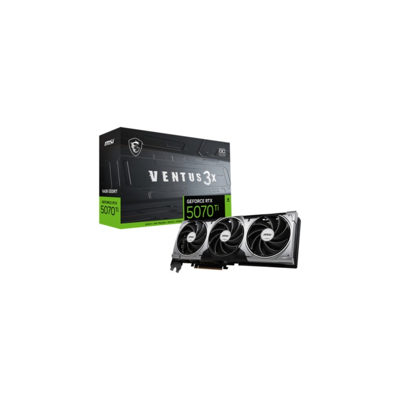 Buy MSI Ventus 3X OC GeForce RTX 5070 Ti - 16GB GDDR7, 2482 MHz Boost, Aluminium... in Cyprus, Nicosia, Limassol, Larnaka, Pafos