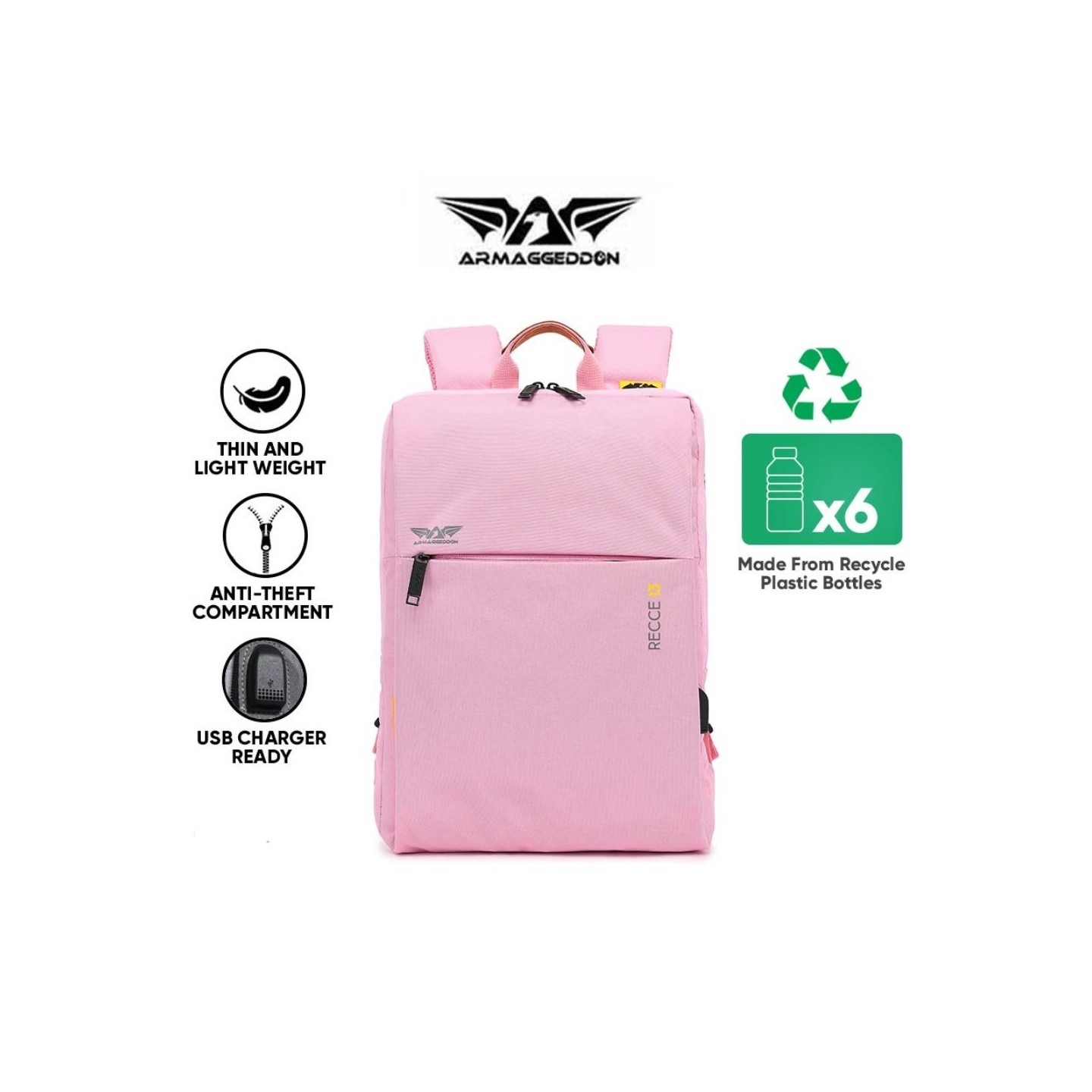 Armaggeddon Gaia 13' Gaming Bag Pink - RECCE13 - Gaia 13' Gaming Bag Pink — Buy in Cyprus with Fast Delivery