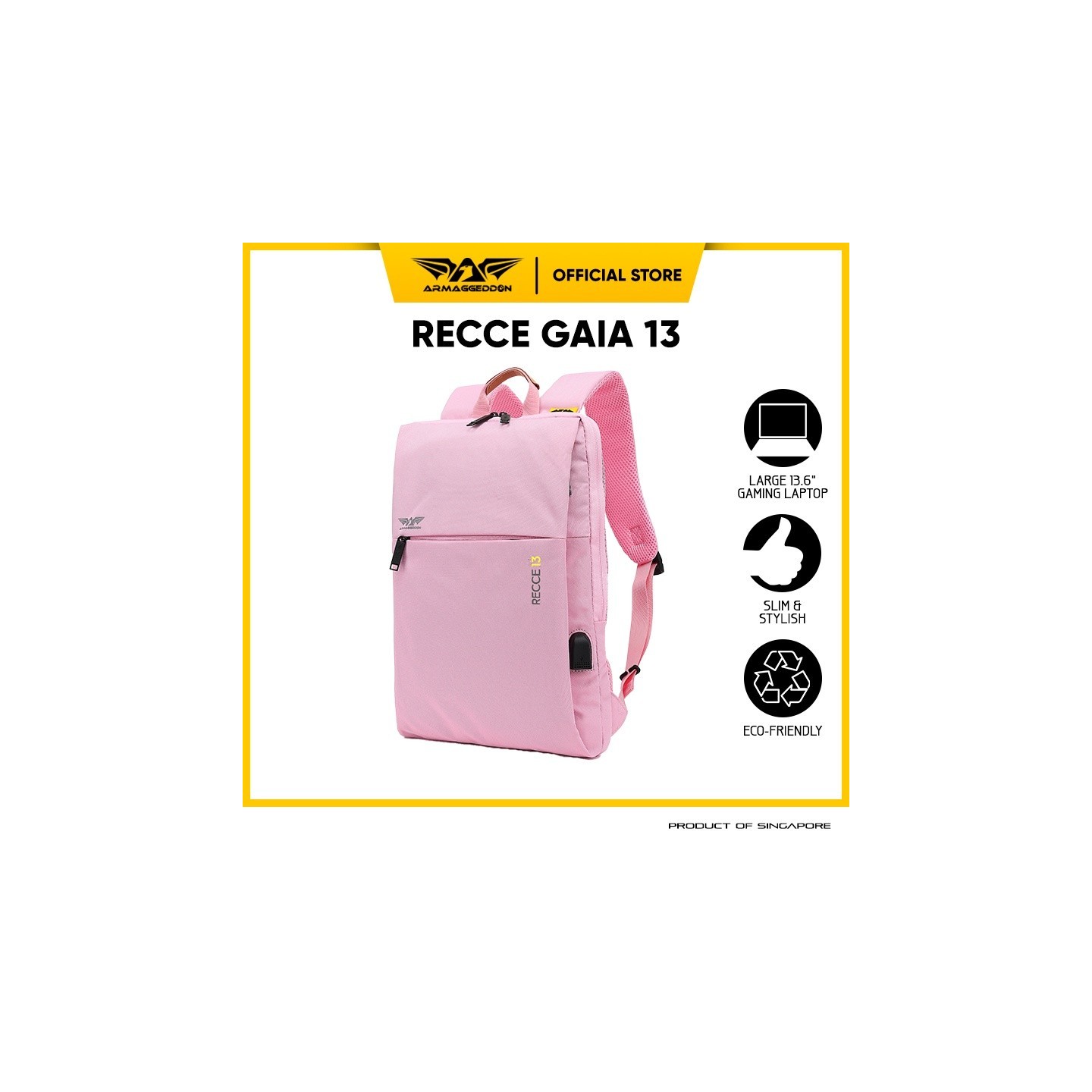 Armaggeddon Gaia 13' Gaming Bag Pink - RECCE13 - Gaia 13' Gaming Bag Pink — Buy in Cyprus with Fast Delivery