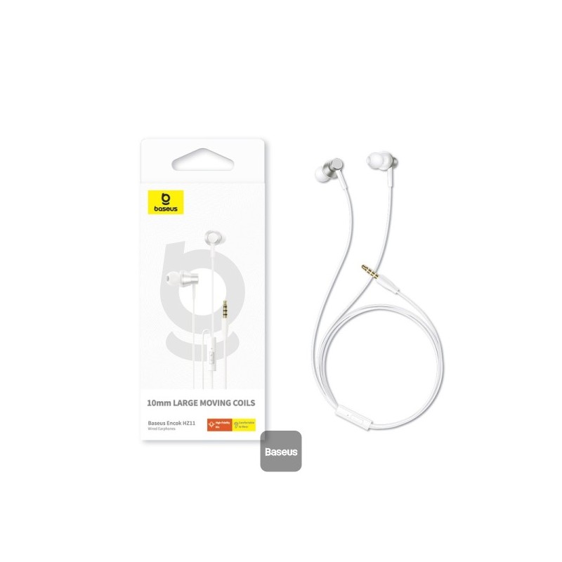 Buy Baseus Earphones Wired 3.5mm Encok - HZ11 - White in Cyprus, Nicosia, Limassol, Larnaka, Pafos