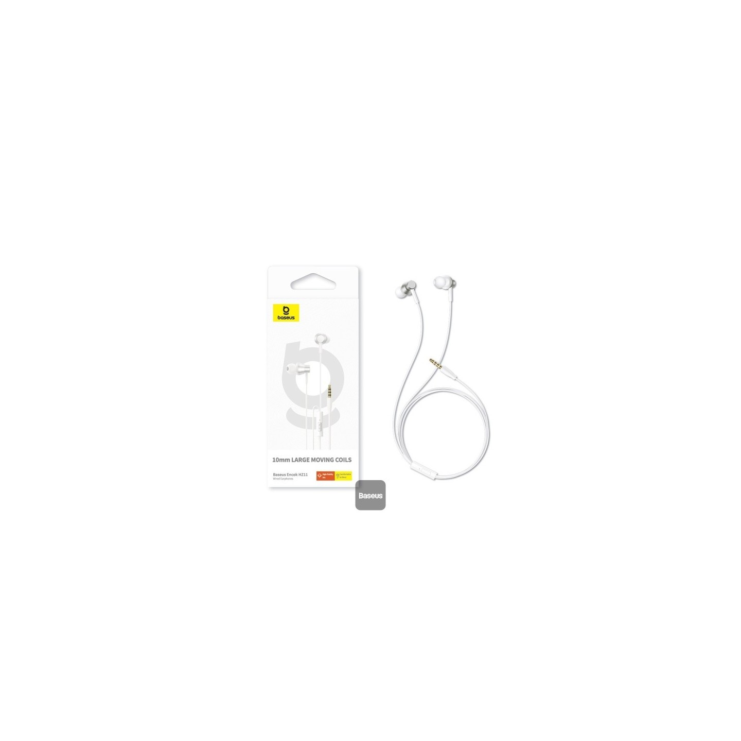 Baseus Earphones Wired 3.5mm Encok - HZ11 - White — Buy in Cyprus with Fast Delivery