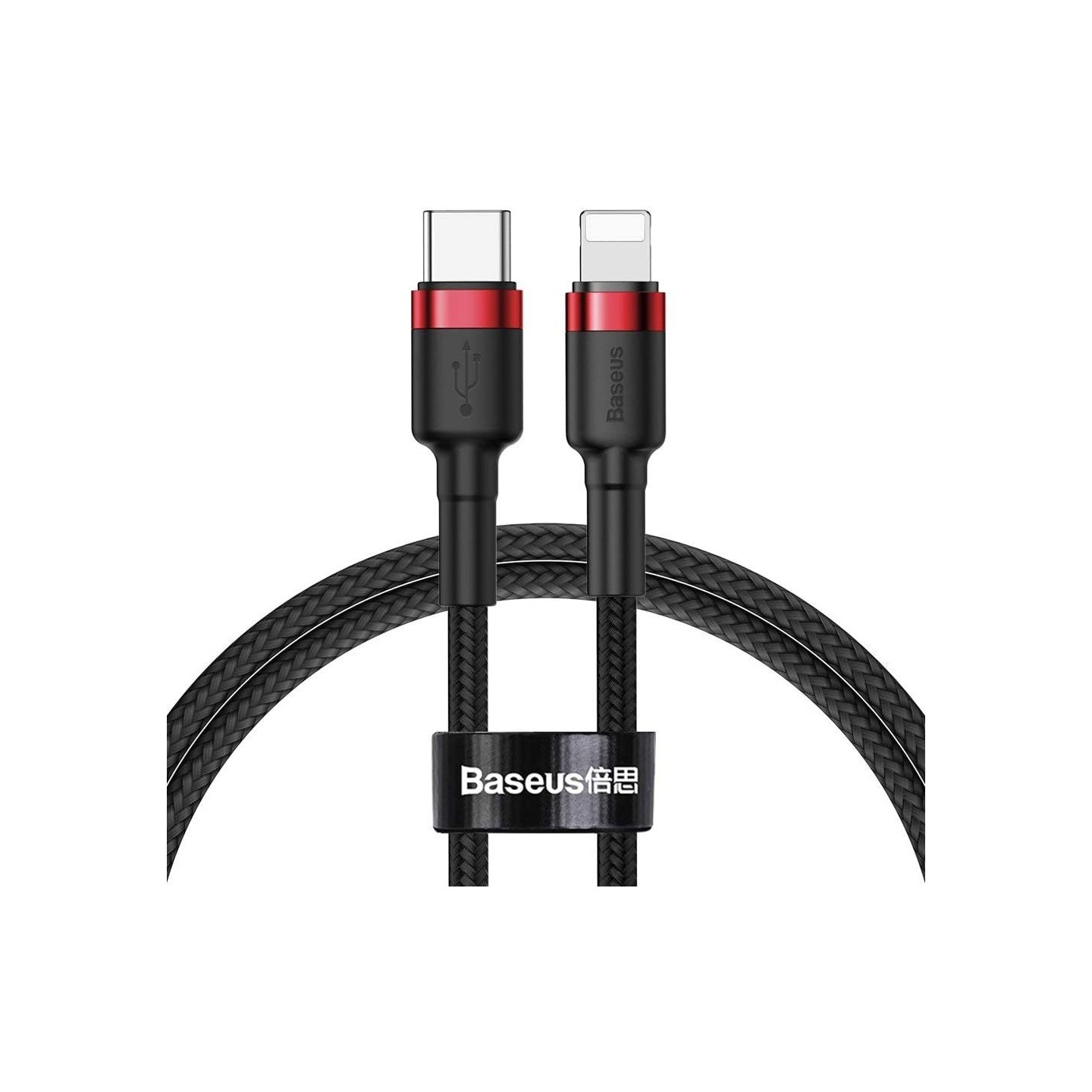 Baseus Cafule Cable - Type-C to Lightning PD 18W 1m Red — Buy in Cyprus with Fast Delivery