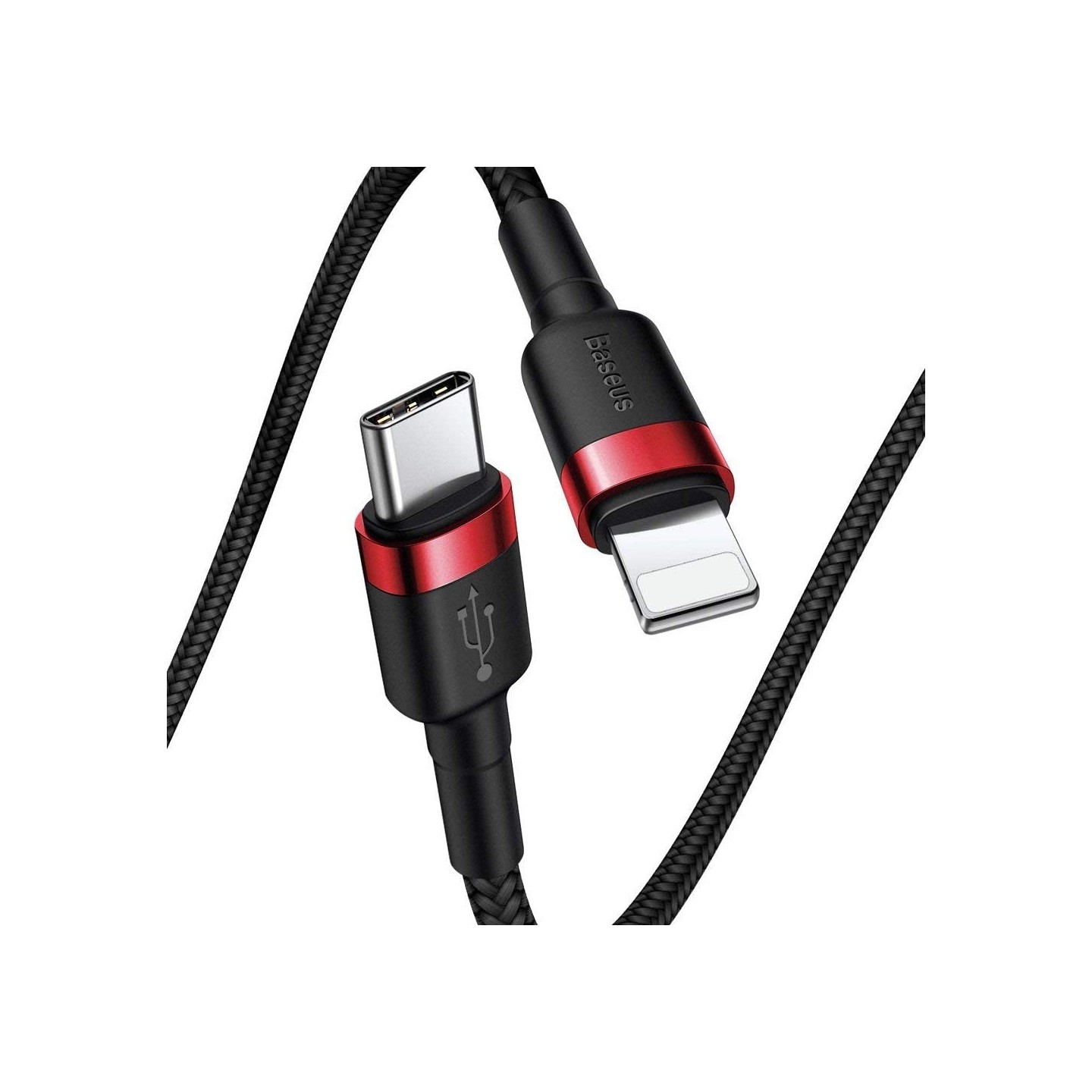 Baseus Cafule Cable - Type-C to Lightning PD 18W 1m Red — Buy in Cyprus with Fast Delivery