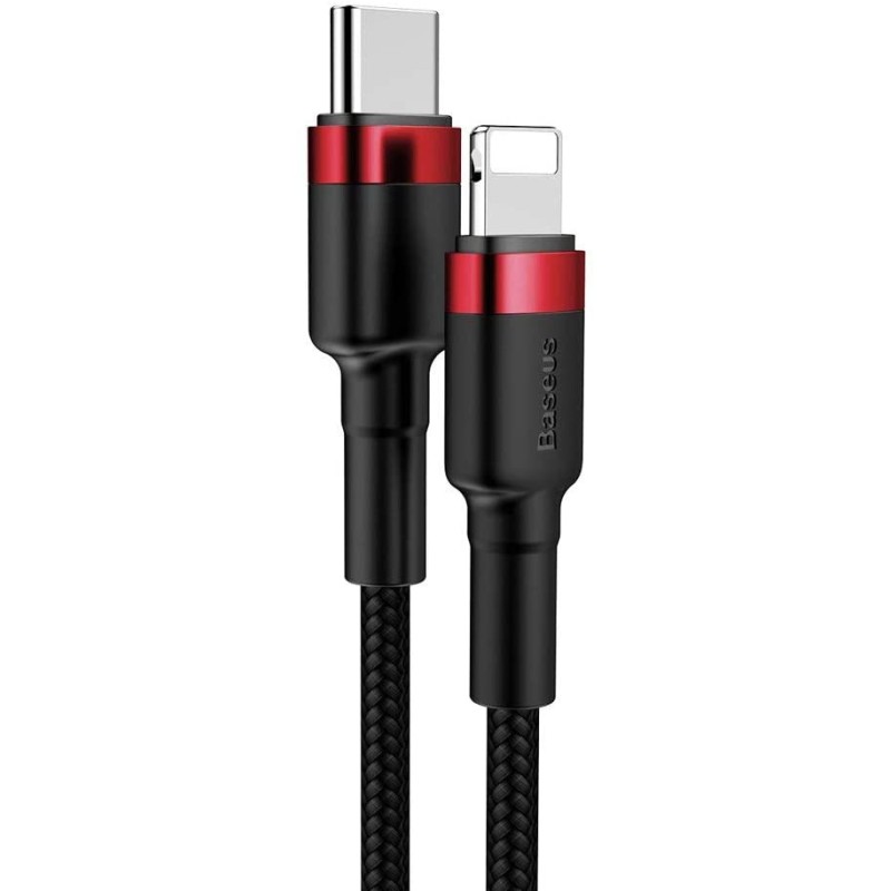 Buy Baseus Cafule Cable - Type-C to Lightning PD 18W 1m Red in Cyprus, Nicosia, Limassol, Larnaka, Pafos
