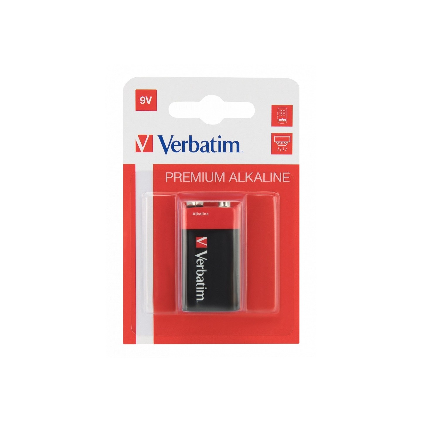 Verbatim 9V Alkaline Batteries - 1pc — Buy in Cyprus with Fast Delivery