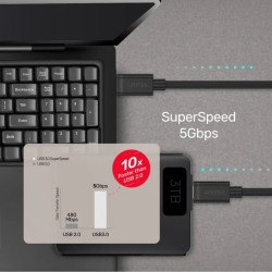 Unitek Y-C477BK USB-C to USB-C 3.1 Gen1 Cable 1m 5Gbps 60W - Black (Boxed) — Buy in Cyprus with Fast Delivery