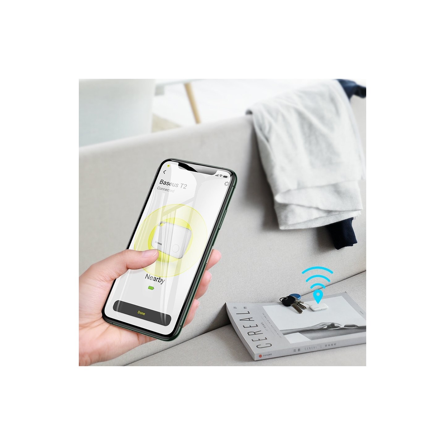 Baseus Intelligent Keychain Anti-Loss Device - T2 - White — Buy in Cyprus with Fast Delivery