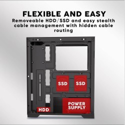 Buy Armaggeddon Gaming Case - AQUARON PRO - ATX Black in Cyprus, Nicosia, Limassol, Larnaka, Pafos