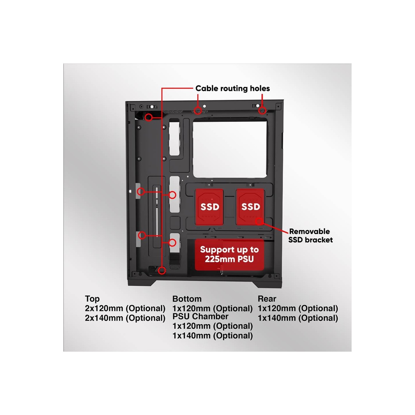 Armaggeddon Aquaron Pro ATX Gaming Case - Black (Boxed) — Buy in Cyprus with Fast Delivery