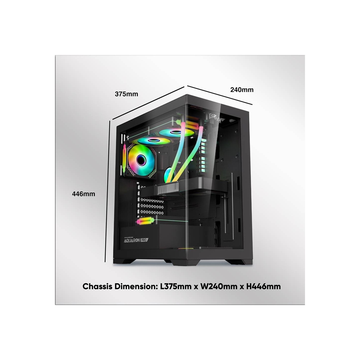 Armaggeddon Aquaron Pro ATX Gaming Case - Black (Boxed) — Buy in Cyprus with Fast Delivery