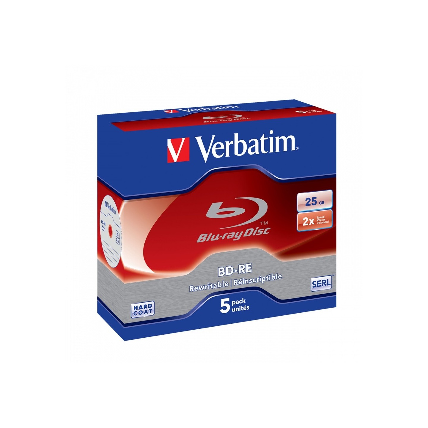 Verbatim BD-RE 25GB 2X 5-Pack Jewel Case - 43615 - Verbatim BD-RE 25GB 2X 5-Pack Jewel Case — Buy in Cyprus with Fast Delivery
