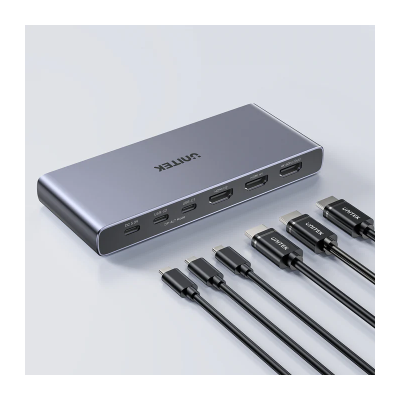 Buy Unitek HDMI USB-C Switch - V1313A - 4K 4in (2xHDMI + 2xUSB-C) 1xHDMI Out in Cyprus, Nicosia, Limassol, Larnaka, Pafos