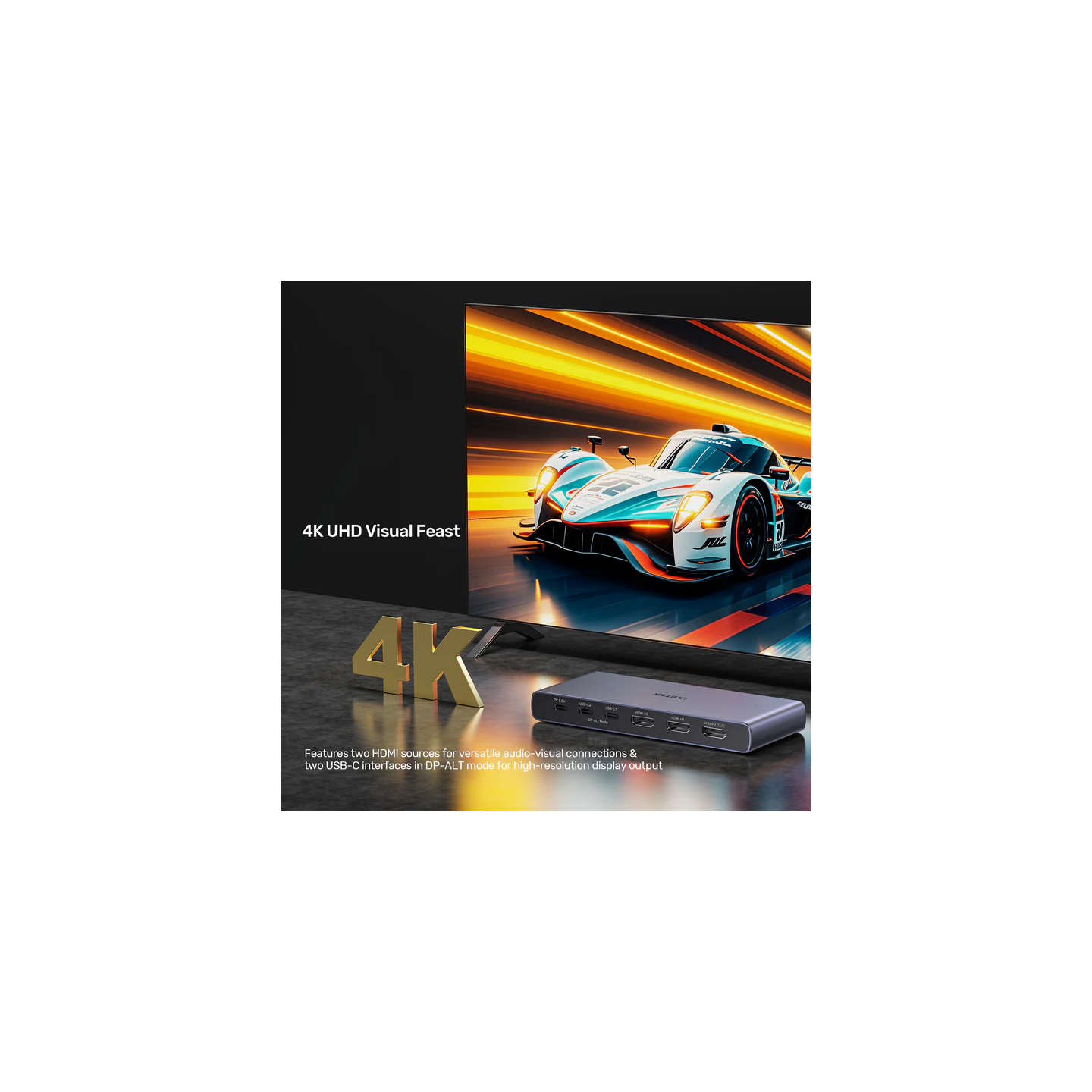 Unitek HDMI USB-C Switch - V1313A - 4K 4in (2xHDMI + 2xUSB-C) 1xHDMI Out — Buy in Cyprus with Fast Delivery