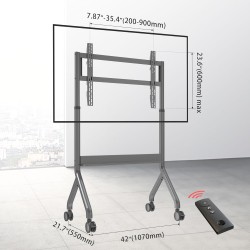 Buy NBMounts Motorized Trolley - P150 - Adjustable up to 1.5m VESA 90x60 up to 9... in Cyprus, Nicosia, Limassol, Larnaka, Pafos