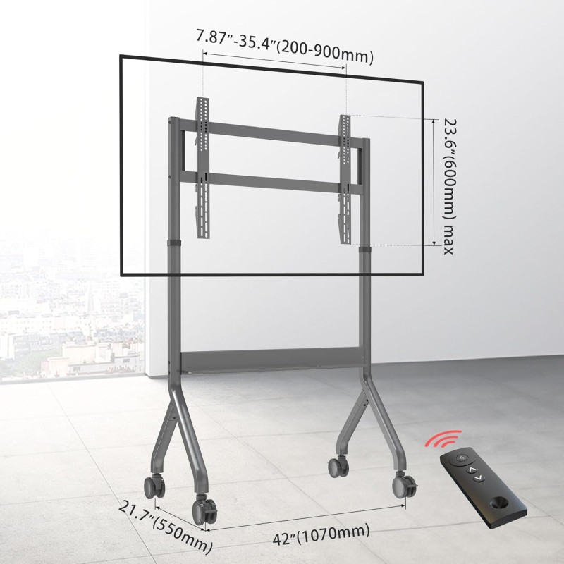 Buy NBMounts Motorized Trolley - P150 - Adjustable up to 1.5m VESA 90x60 up to 9... in Cyprus, Nicosia, Limassol, Larnaka, Pafos