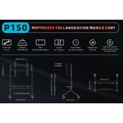 Buy NBMounts Motorized Trolley - P150 - Adjustable up to 1.5m VESA 90x60 up to 9... in Cyprus, Nicosia, Limassol, Larnaka, Pafos
