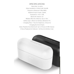 Buy SonicGear HYPERBASS Earphones - TWS 7 - Dual Driver Sweatproof White in Cyprus, Nicosia, Limassol, Larnaka, Pafos