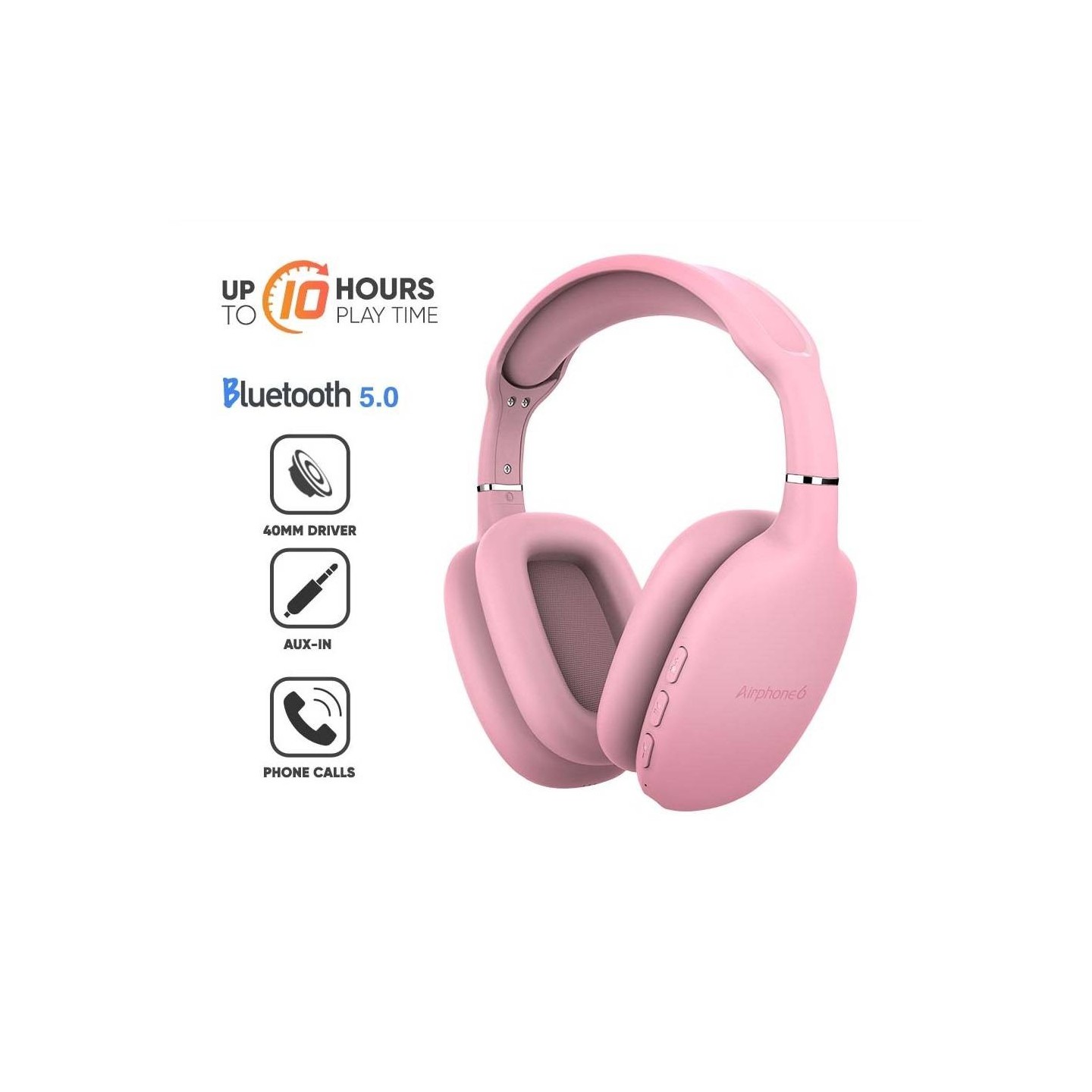 SonicGear - Airphone 6 - Bluetooth Headphones Pink — Buy in Cyprus with Fast Delivery
