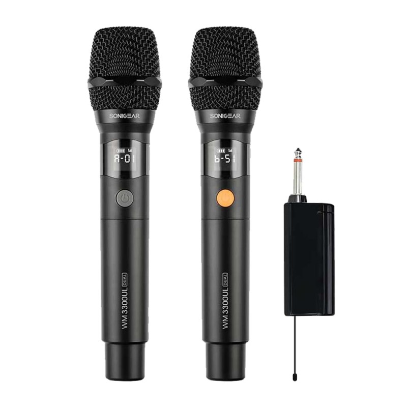 Buy SonicGear Microphone Wireless 2xHandsets - WM 3000UL - DUAL Obsidian in Cyprus, Nicosia, Limassol, Larnaka, Pafos