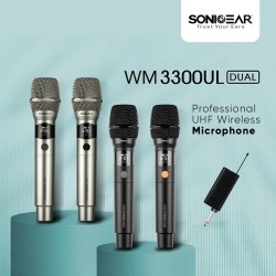 Buy SonicGear Microphone Wireless 2xHandsets - WM 3000UL - DUAL Obsidian in Cyprus, Nicosia, Limassol, Larnaka, Pafos