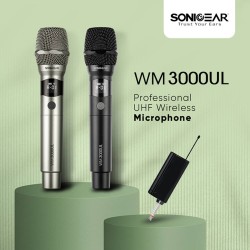 Buy SonicGear Microphone Wireless 2xHandsets - WM 3000UL - DUAL Obsidian in Cyprus, Nicosia, Limassol, Larnaka, Pafos