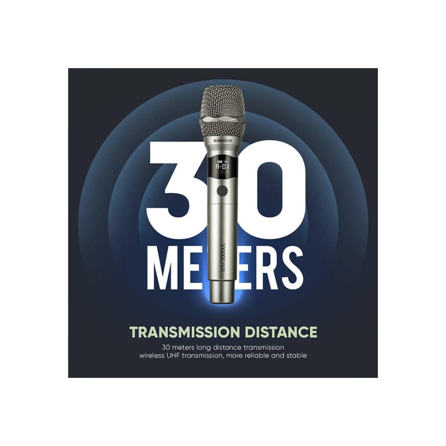 SonicGear Microphone Wireless 2xHandsets - WM 3000UL - DUAL Obsidian — Buy in Cyprus with Fast Delivery