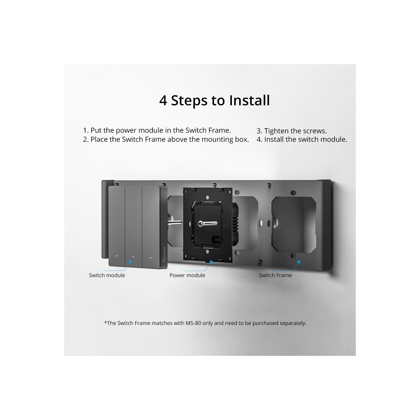 Sonoff WiFi Smart Wall Mechanical Switch - M5 UK 1C - 1 Button — Buy in Cyprus with Fast Delivery