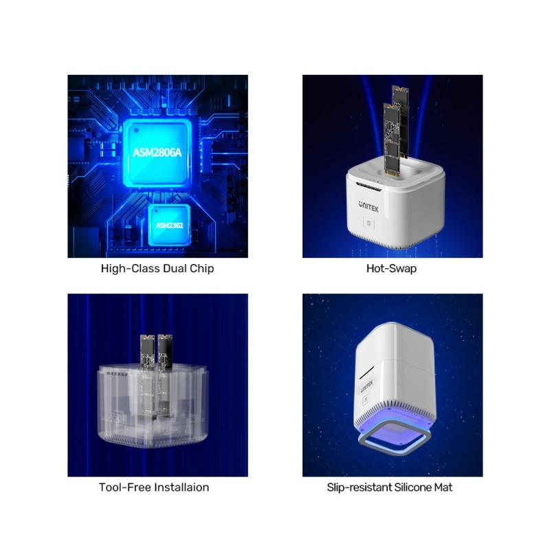 Buy Unitek SSD Docking Station - S1207A - 10G PCIe NVMe SSD Docking Station in Cyprus, Nicosia, Limassol, Larnaka, Pafos