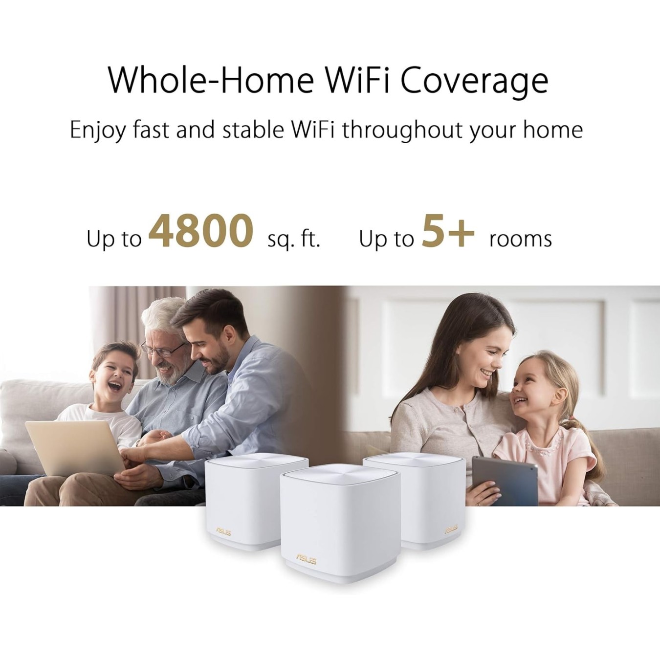 ASUS ZenWiFi XD4 Plus AX1800 WiFi 6 Mesh System – 3-Pack 4800 sq.ft | Armenius Store