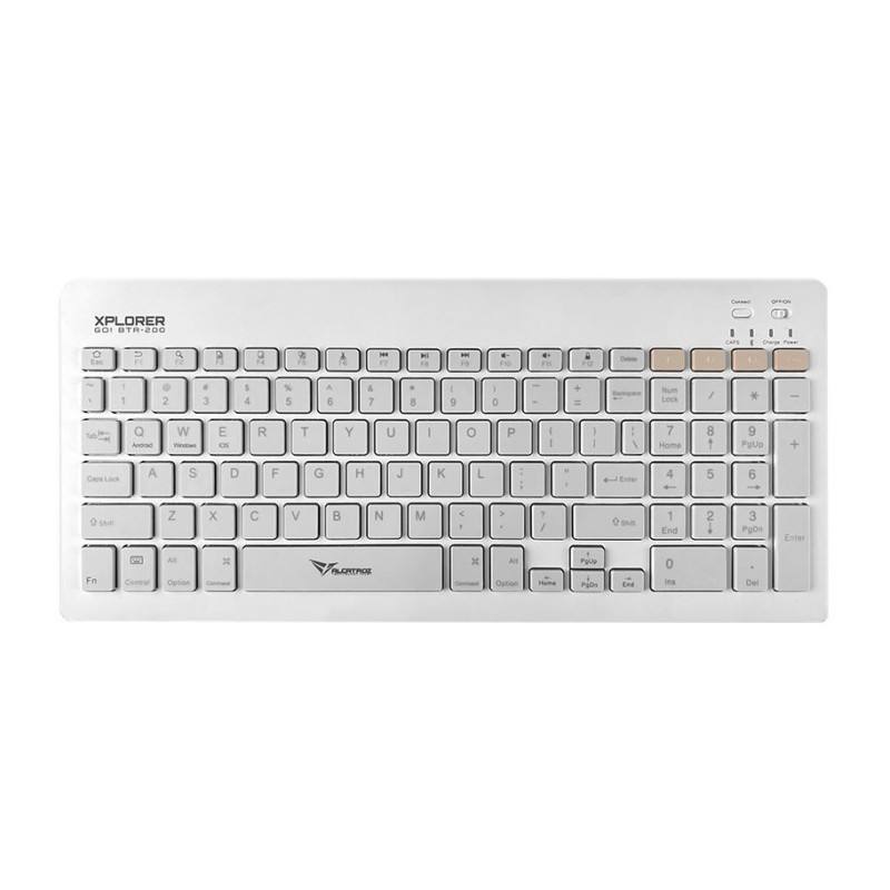 Alcatroz XPLORER GO! BTR-200 Wireless Mini Keyboard Mist White 2.4G+BT (Boxed) — Buy in Cyprus with Fast Delivery
