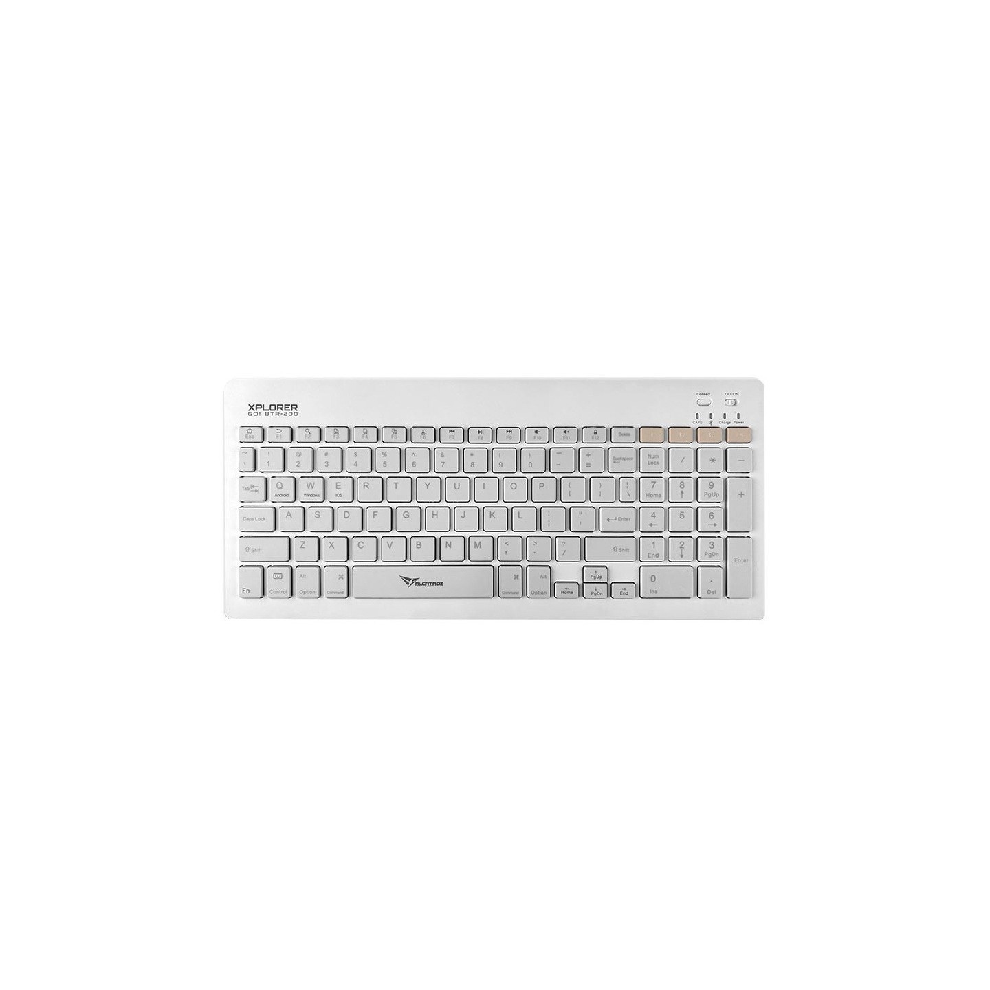 Alcatroz XPLORER GO! BTR-200 Wireless Mini Keyboard Mist White 2.4G+BT (Boxed) — Buy in Cyprus with Fast Delivery