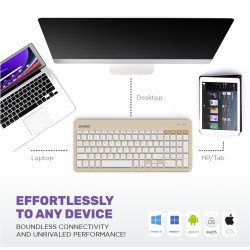 Alcatroz XPLORER GO! BTR-200 Wireless Mini Keyboard Mist White 2.4G+BT (Boxed) — Buy in Cyprus with Fast Delivery