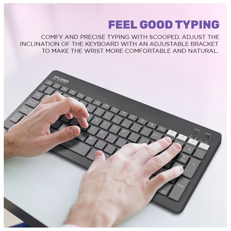 Buy Alcatroz XPLORER GO! Wireless Mini Keyboard Mist White - BTR 200 - 2.4G+BT in Cyprus, Nicosia, Limassol, Larnaka, Pafos