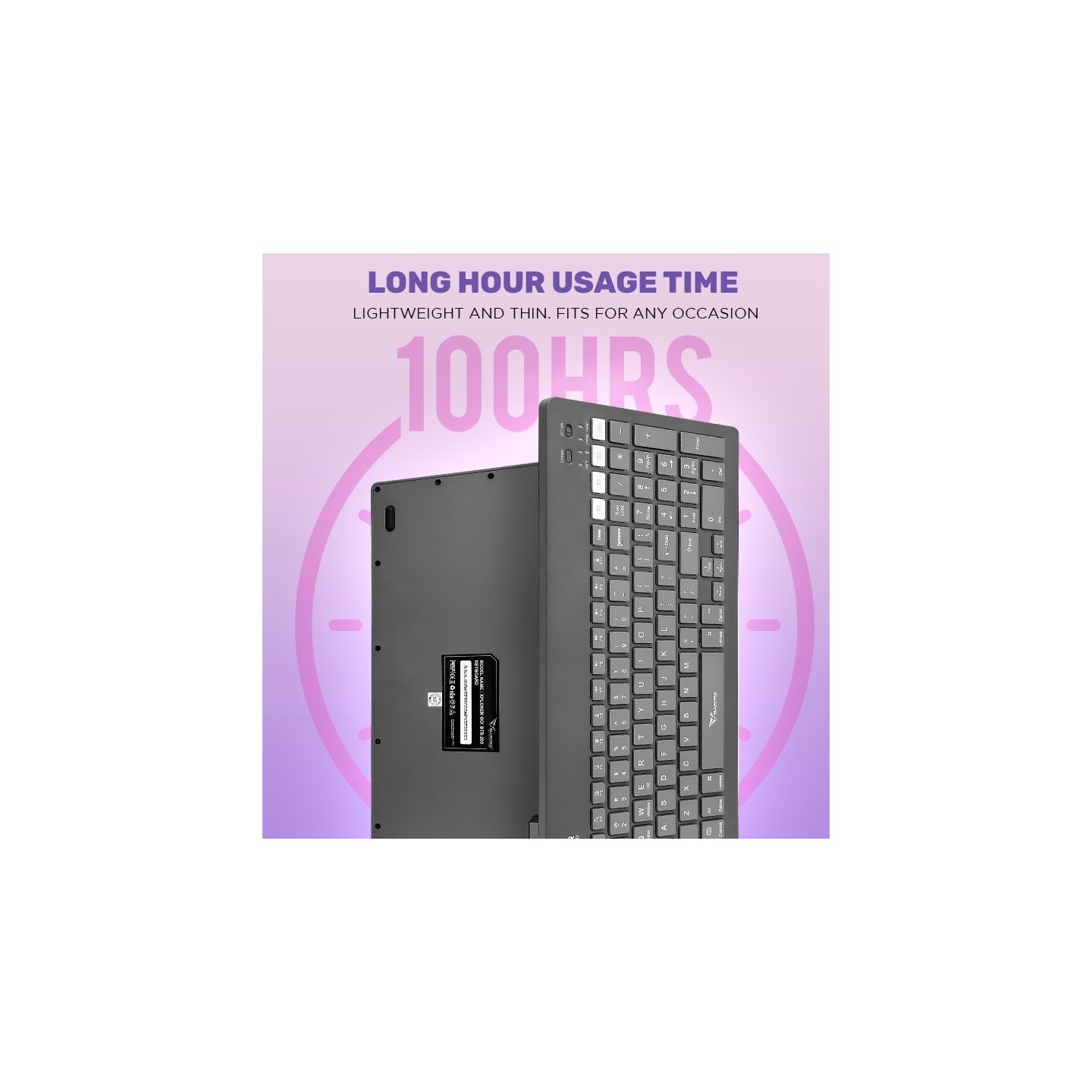 Alcatroz XPLORER GO! BTR-200 Wireless Mini Keyboard Mist White 2.4G+BT (Boxed) — Buy in Cyprus with Fast Delivery