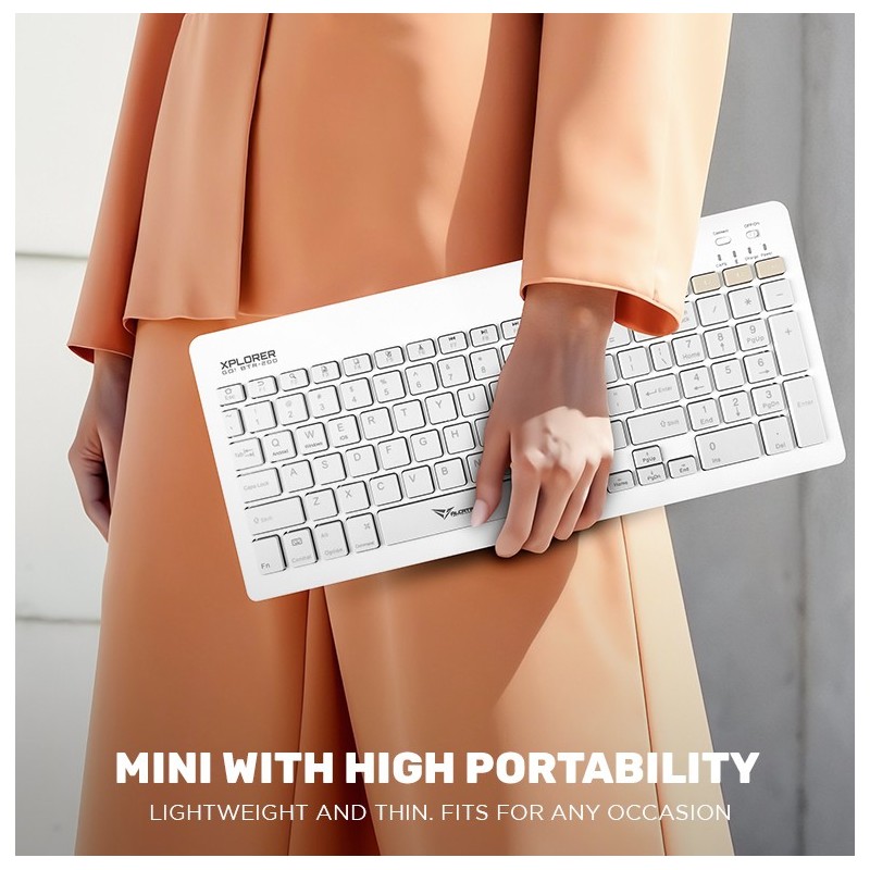 Buy Alcatroz XPLORER GO! Wireless Mini Keyboard Mist White - BTR 200 - 2.4G+BT in Cyprus, Nicosia, Limassol, Larnaka, Pafos