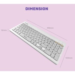 Alcatroz XPLORER GO! BTR-200 Wireless Mini Keyboard Mist White 2.4G+BT (Boxed) — Buy in Cyprus with Fast Delivery