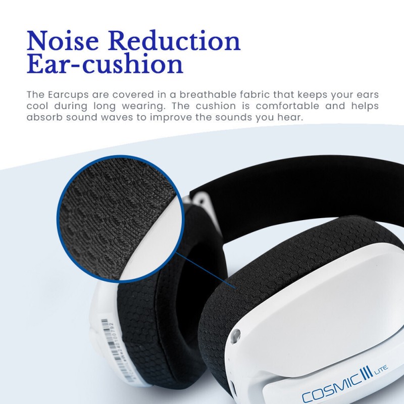 Buy Armaggeddon Gaming Headset - COSMIC-III LITE - USB+3.5mm+2.4G+BT Fabric Black in Cyprus, Nicosia, Limassol, Larnaka, Pafos