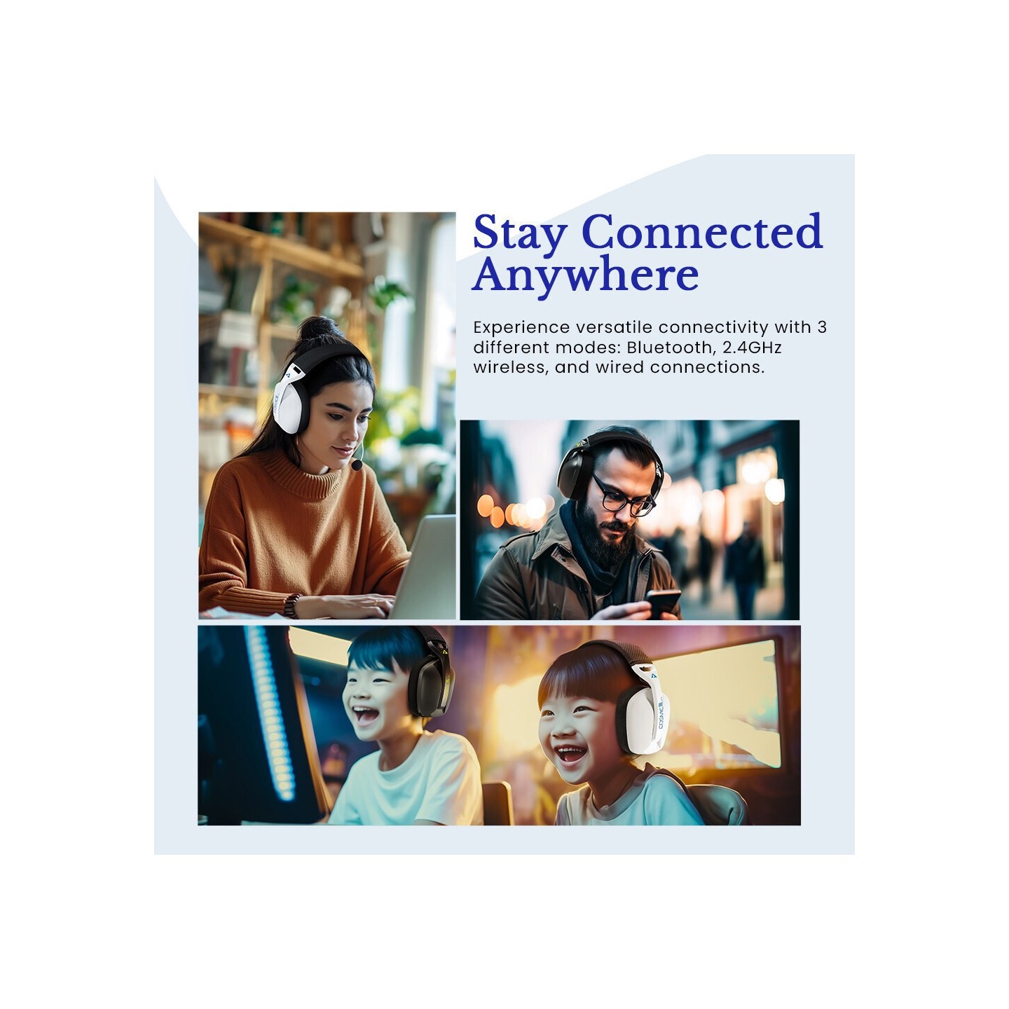 Armaggeddon Cosmic-III Lite Gaming Headset 2.4G/BT/AUX Black (Boxed) — Buy in Cyprus with Fast Delivery