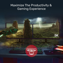 Buy Unitek V1407A Type-C To Dual DP 8K 60Hz Adapter with MST Dual Monitor in Cyprus, Nicosia, Limassol, Larnaka, Pafos