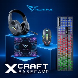 Buy Alcatroz X-Craft - 4in1 Gaming Set Keyb+Mouse+Mat+H set BASECAMP Black in Cyprus, Nicosia, Limassol, Larnaka, Pafos