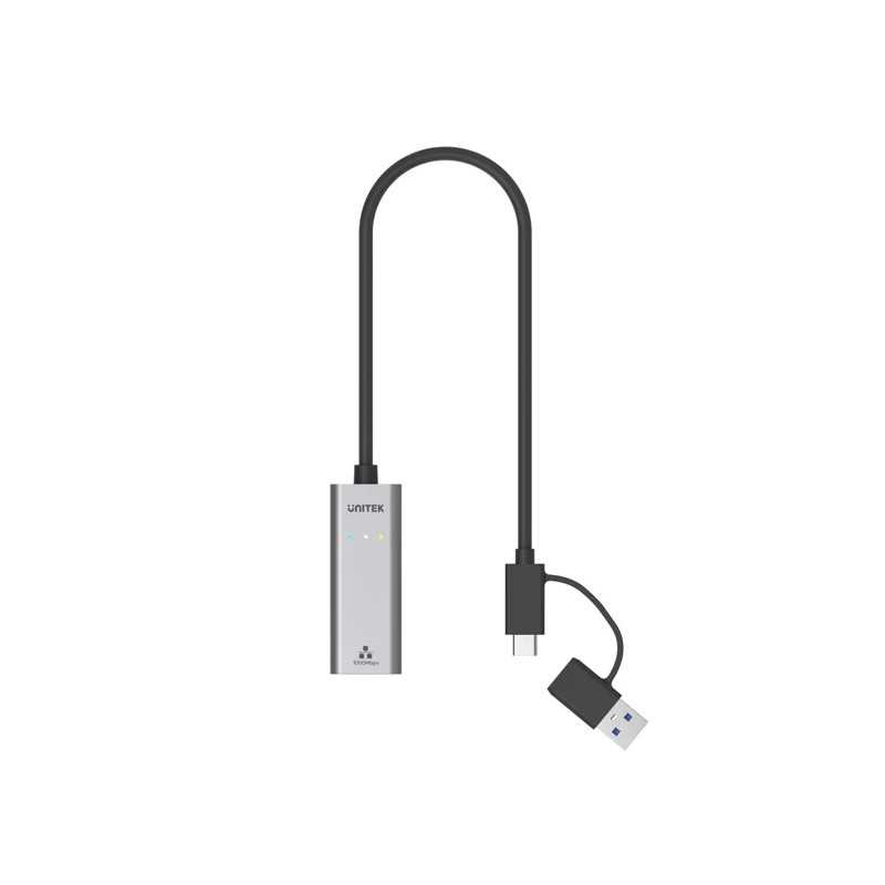 Buy Unitek Converter USB-C to LAN Gigabit Ethernet+USB-A - Y-3465A - USB-C to LA... in Cyprus, Nicosia, Limassol, Larnaka, Pafos
