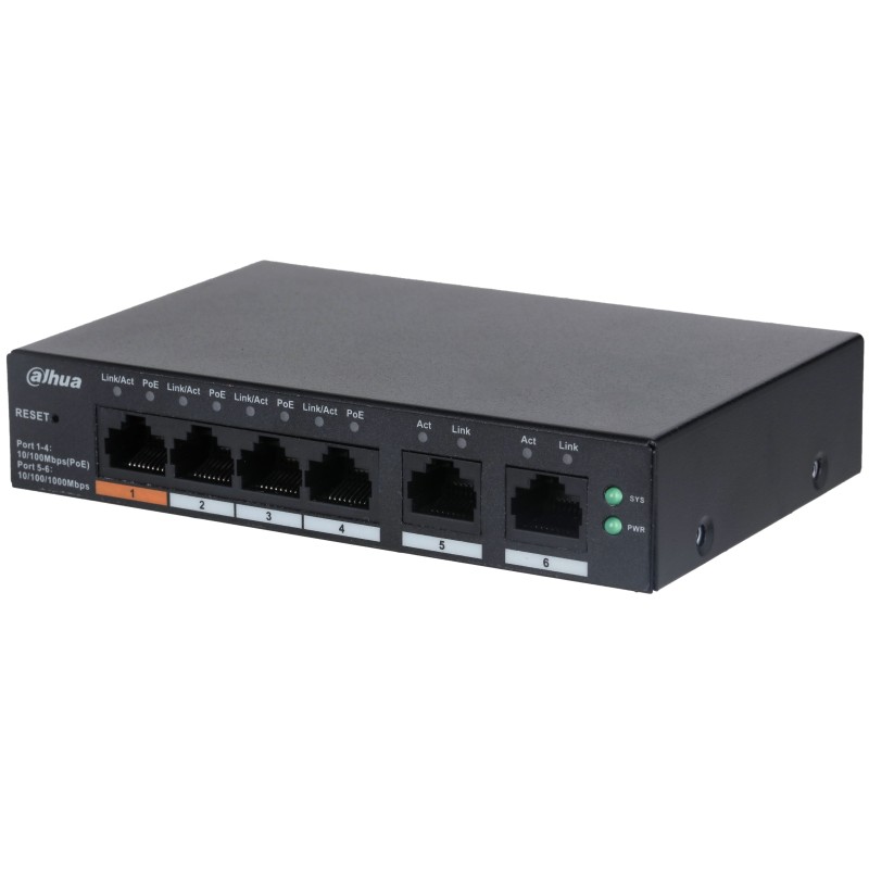Buy Dahua PoE Cloud Switch - CS4006-4ET-60 - 4port +2UP 60W in Cyprus, Nicosia, Limassol, Larnaka, Pafos