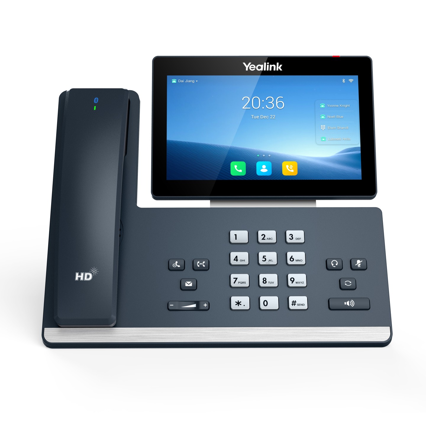 Yealink IP Phone Desktop PoE 7'' Gigabit Android - T58W Pro - Color TouchScreen, Cordless Handset, Expansion, BT & Wi-Fi