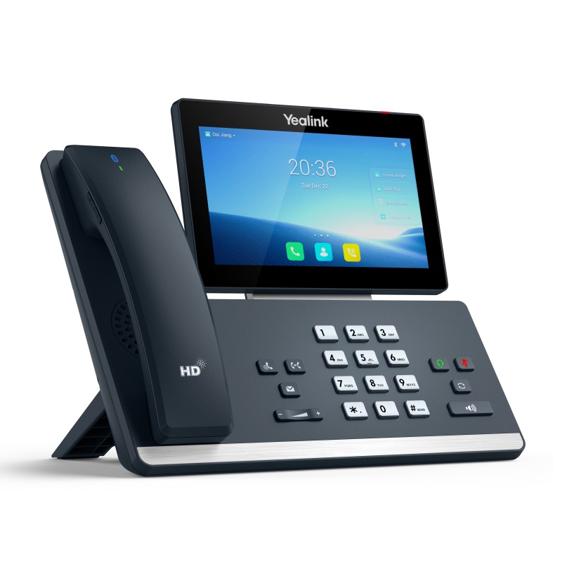 Yealink IP Phone Desktop PoE 7'' Gigabit Android - T58W Pro - Color TouchScreen, Cordless Handset, Expansion, BT & Wi-Fi