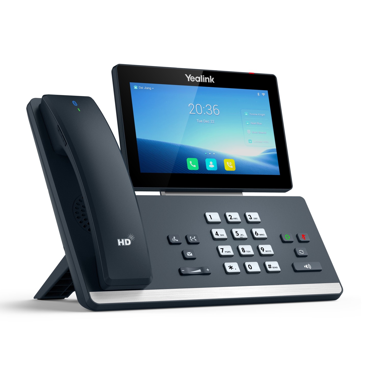 Yealink IP Phone Desktop PoE 7'' Gigabit Android - T58W Pro - Color TouchScreen, Cordless Handset, Expansion, BT & Wi-Fi
