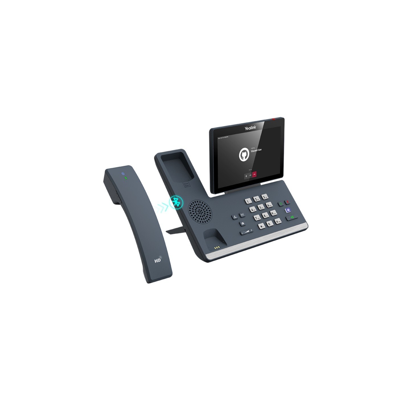 Yealink IP Phone Desktop PoE 7'' Gigabit Android - T58W Pro - Color TouchScreen, Cordless Handset, Expansion, BT & Wi-Fi