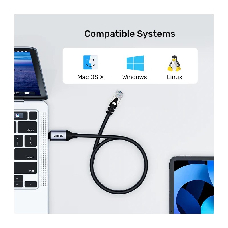 Buy Unitek Converter USB-C to Gigabit Ethernet Cable - C18148AGY-3M - 3.0m in Cyprus, Nicosia, Limassol, Larnaka, Pafos