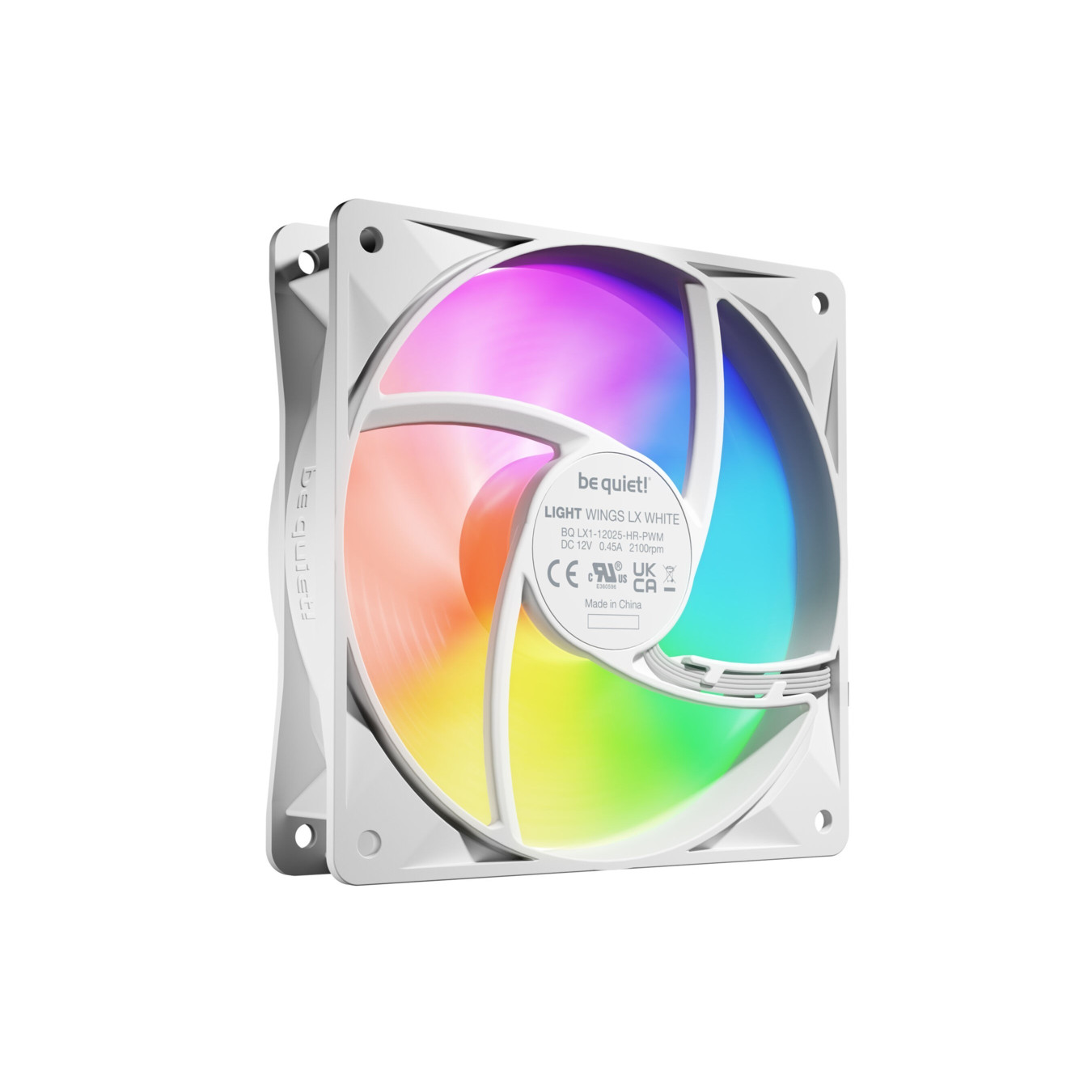 be quiet! Light Wings LX 120mm PWM High-Speed Fan Triple Pack - White ARGB, 2100 RPM — Buy in Cyprus with Fast Delivery