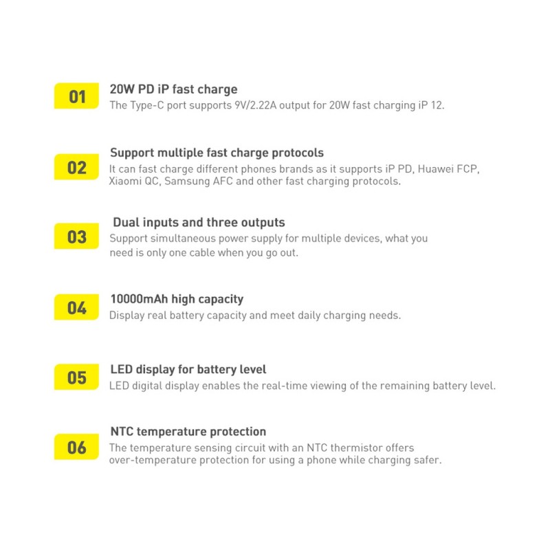 Buy Baseus Powerbank - 20W 10000mAh Bipow Black in Cyprus, Nicosia, Limassol, Larnaka, Pafos