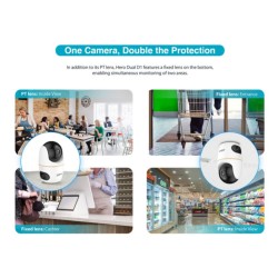 Buy Dahua IP Indoor 3.0MP Wi-Fi PT Dome - H3D-3F - Dual Lens in Cyprus, Nicosia, Limassol, Larnaka, Pafos